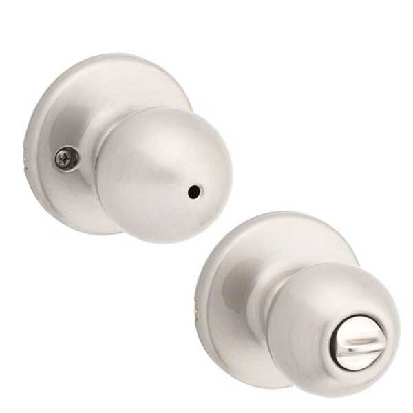 Kwikset: Polo Privecy Door Knob with Round Rose  Satin Nickel